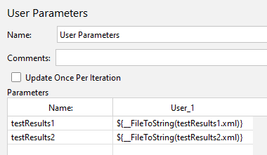JMeter User Parameters