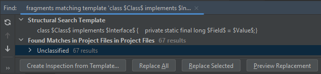 IntelliJ Replace Structurally